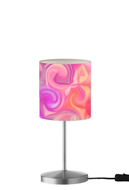  pink and orange swirls for Table / bedside lamp