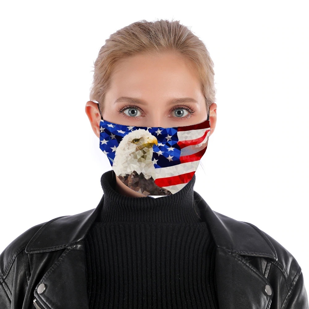  American Eagle and Flag for Nose Mouth Mask