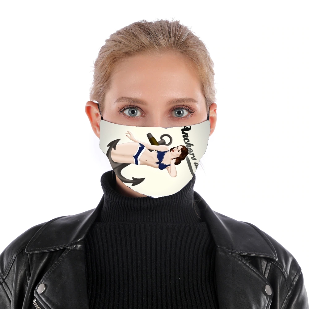  Anchors Aweigh - Classic Pin Up for Nose Mouth Mask