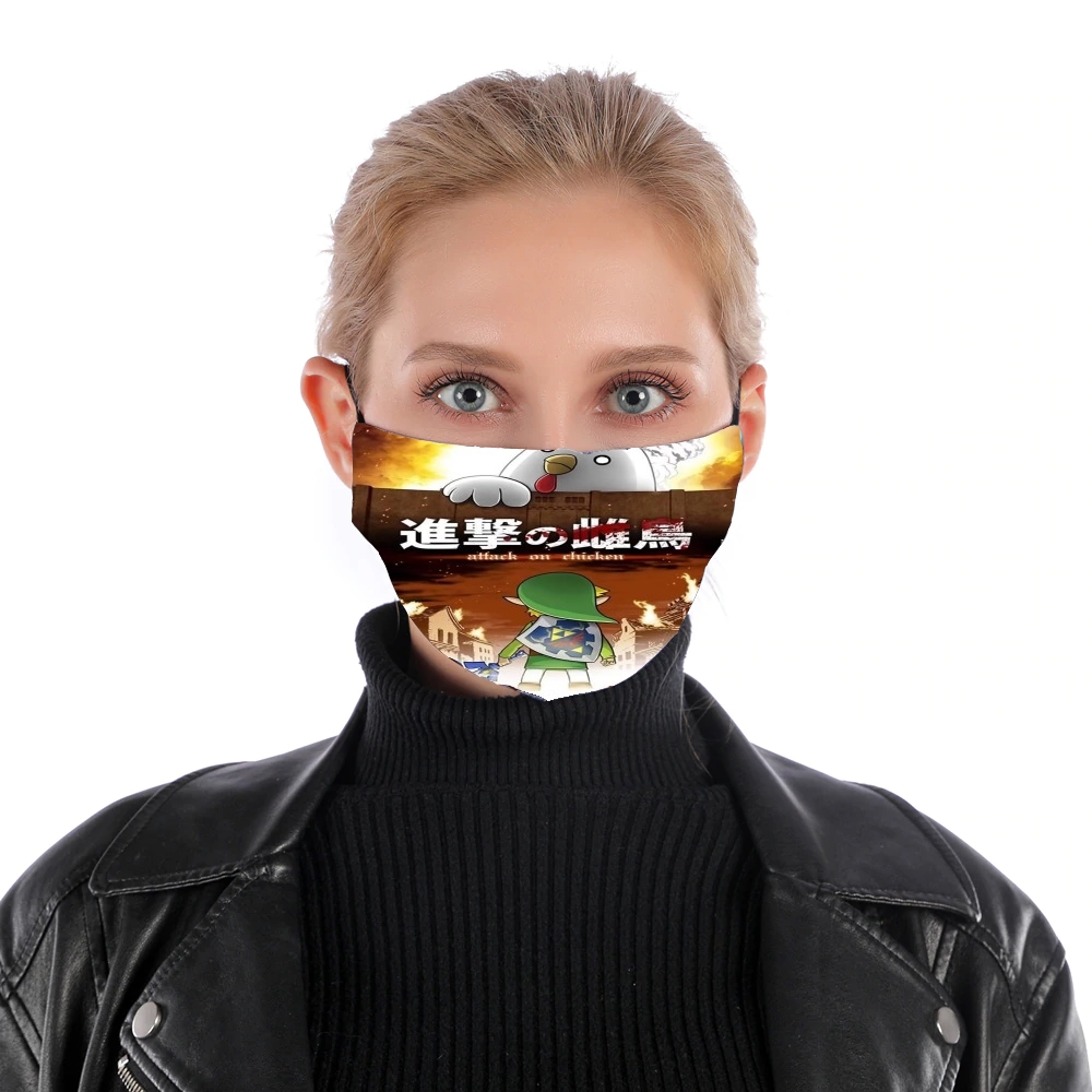  Attack On Chicken for Nose Mouth Mask