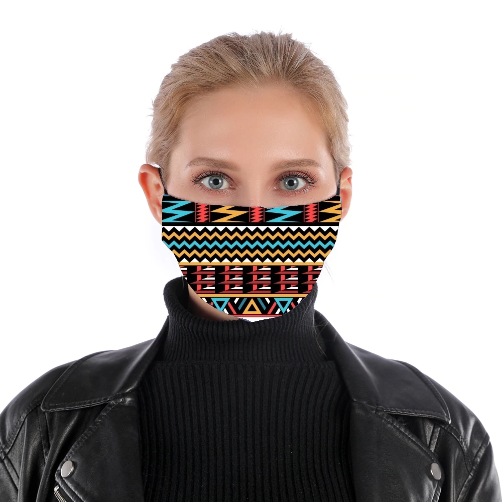  aztec pattern red Tribal for Nose Mouth Mask
