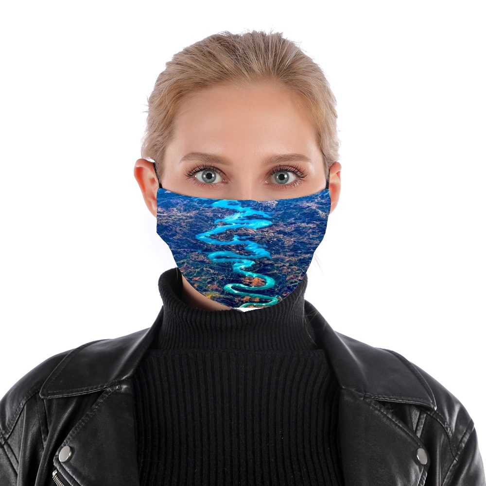  Blue dragon river portugal for Nose Mouth Mask