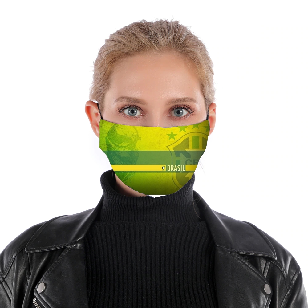  Brazil Selecao Home for Nose Mouth Mask