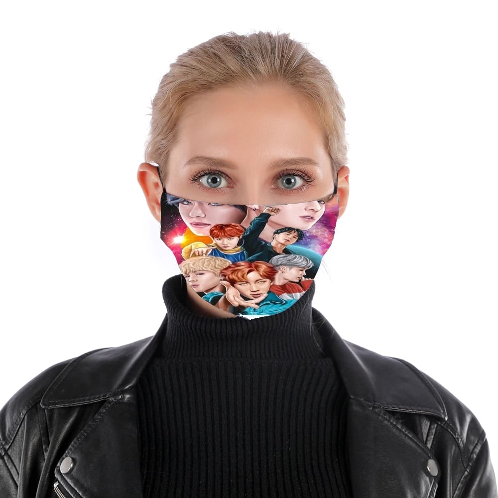  BTS DNA FanArt for Nose Mouth Mask