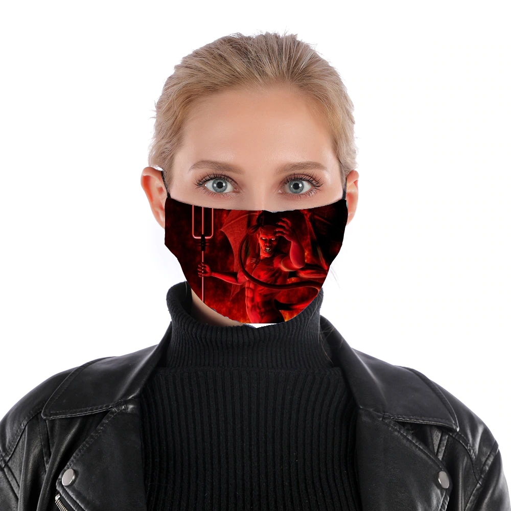  Devil 3D Art for Nose Mouth Mask