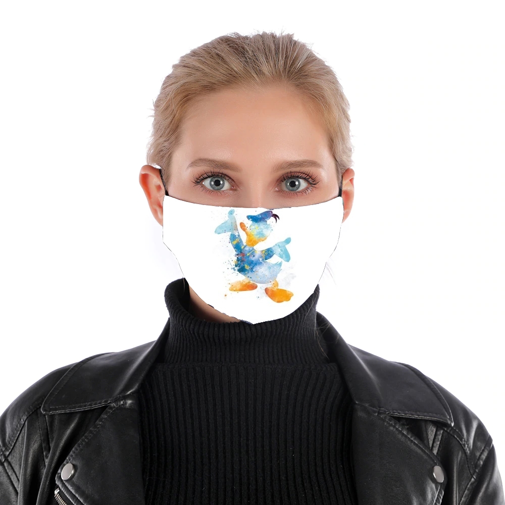  Donald Duck Watercolor Art for Nose Mouth Mask