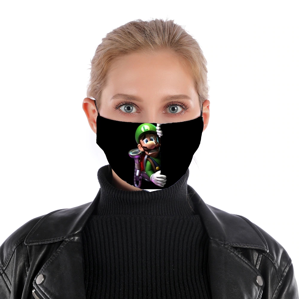  Luigi Mansion Fan Art for Nose Mouth Mask