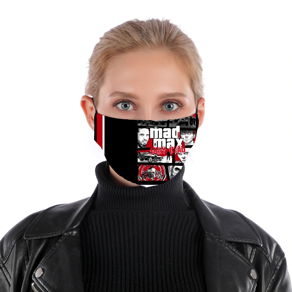  Mashup GTA Mad Max Fury Road for Nose Mouth Mask