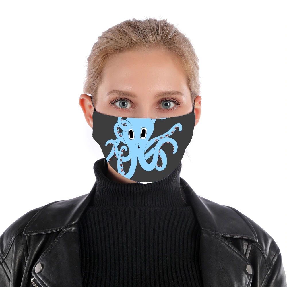  octopus Blue cartoon for Nose Mouth Mask