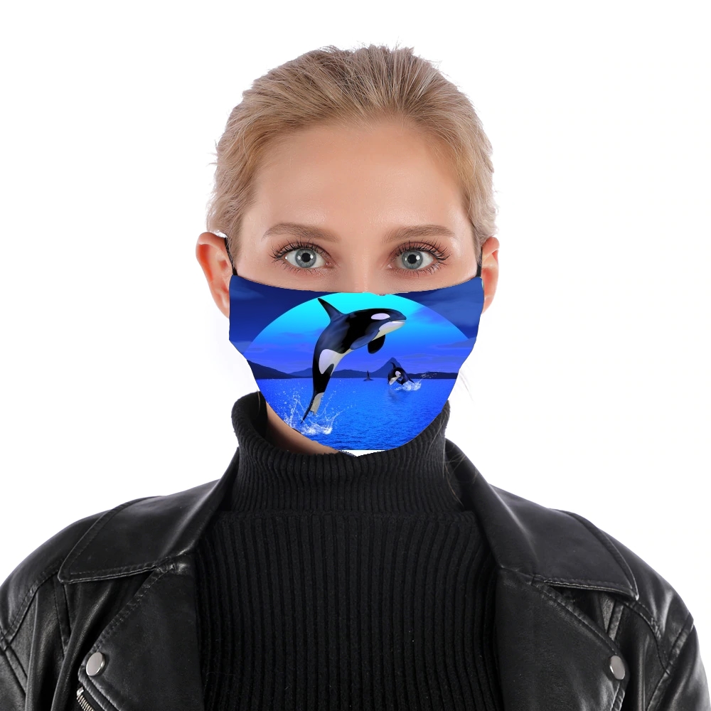  Orca Whale for Nose Mouth Mask