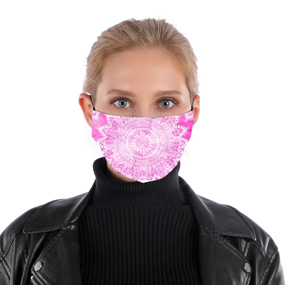  Pink Bohemian Boho Mandala for Nose Mouth Mask
