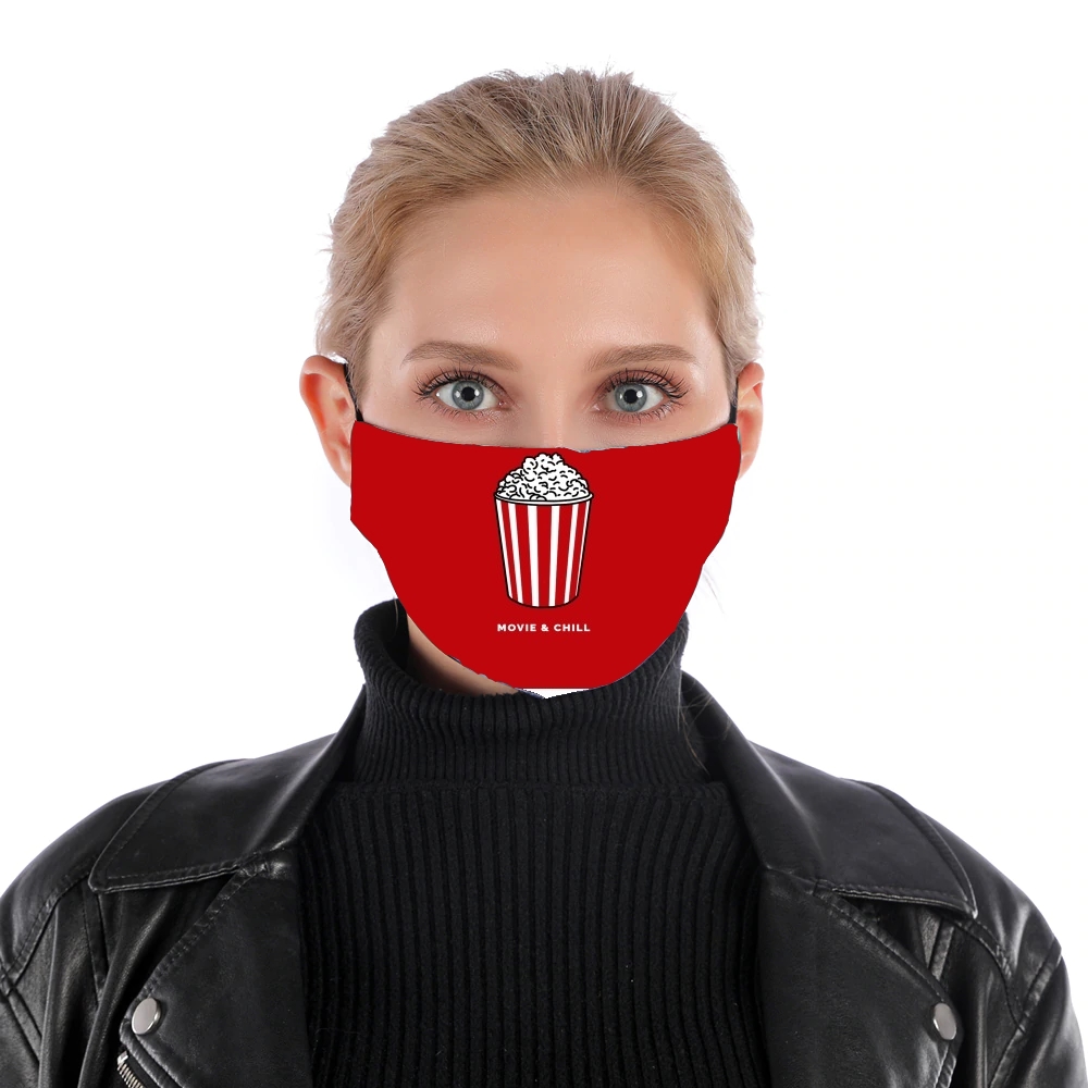  Popcorn movie and chill for Nose Mouth Mask