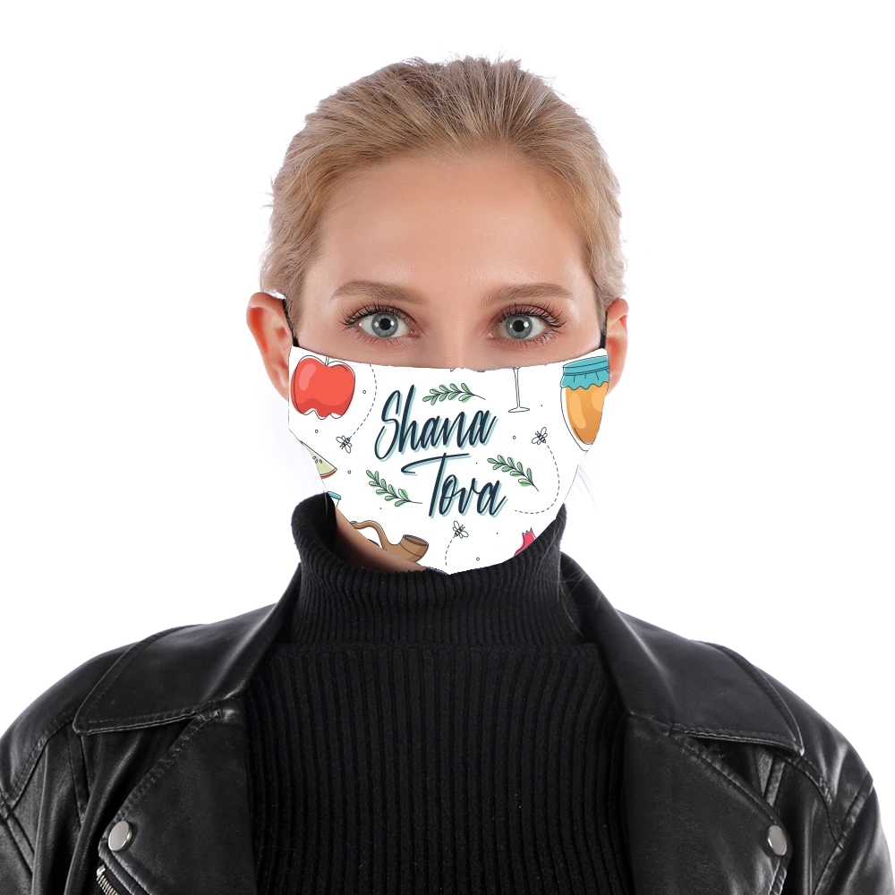  Shana tova Doodle for Nose Mouth Mask