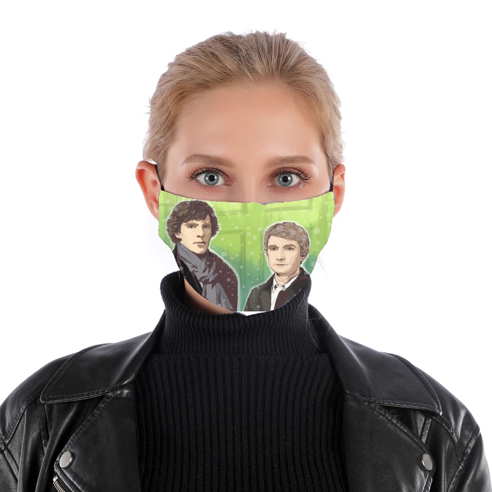  Sherlock and Watson for Nose Mouth Mask