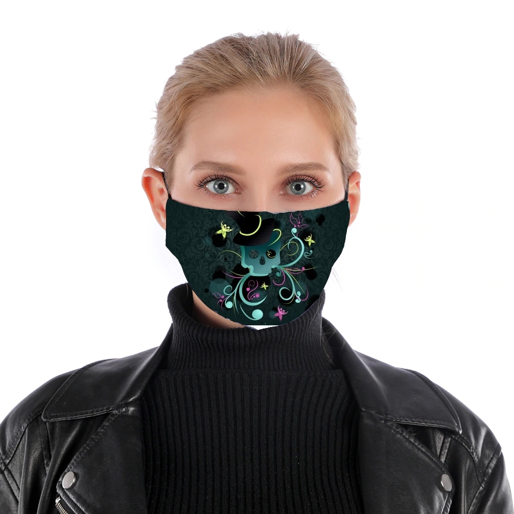  Skull Pop Art Disco for Nose Mouth Mask