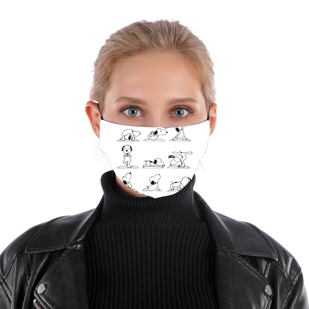  Snoopy Yoga for Nose Mouth Mask