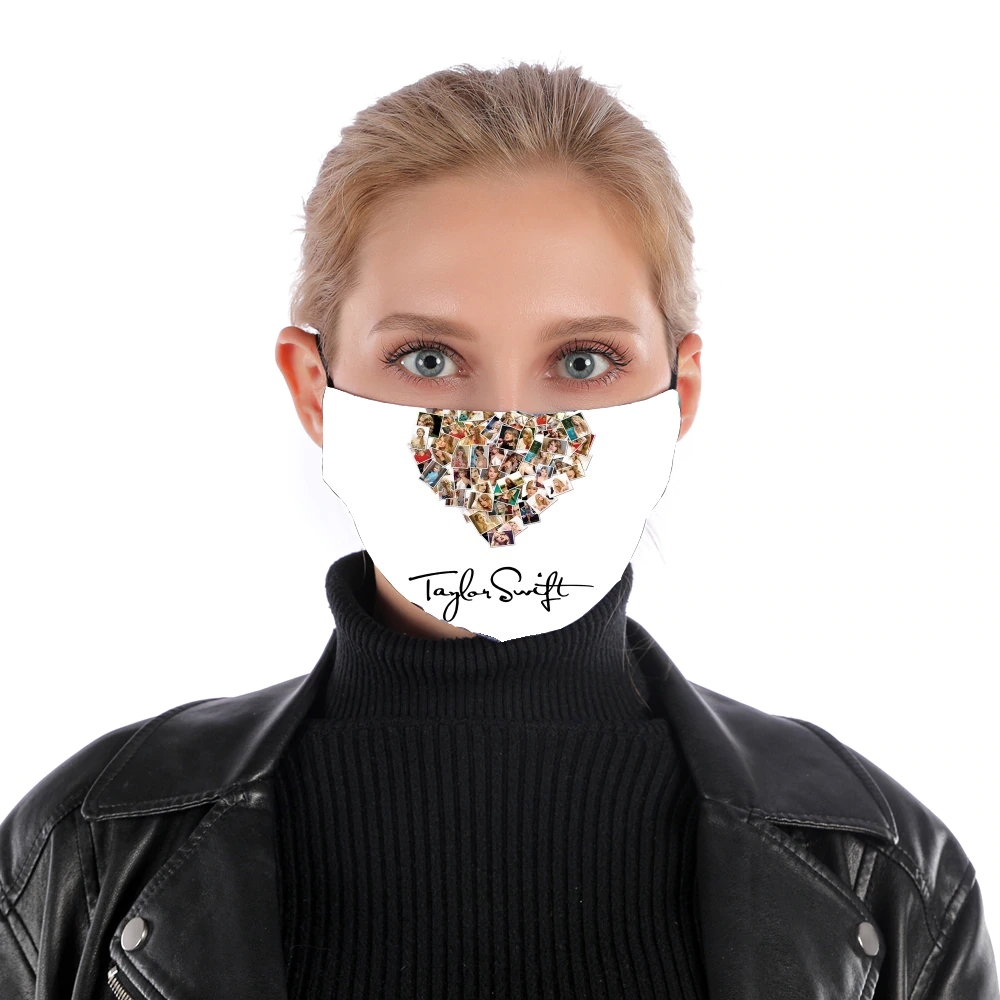  Taylor Swift Love Fan Collage signature for Nose Mouth Mask