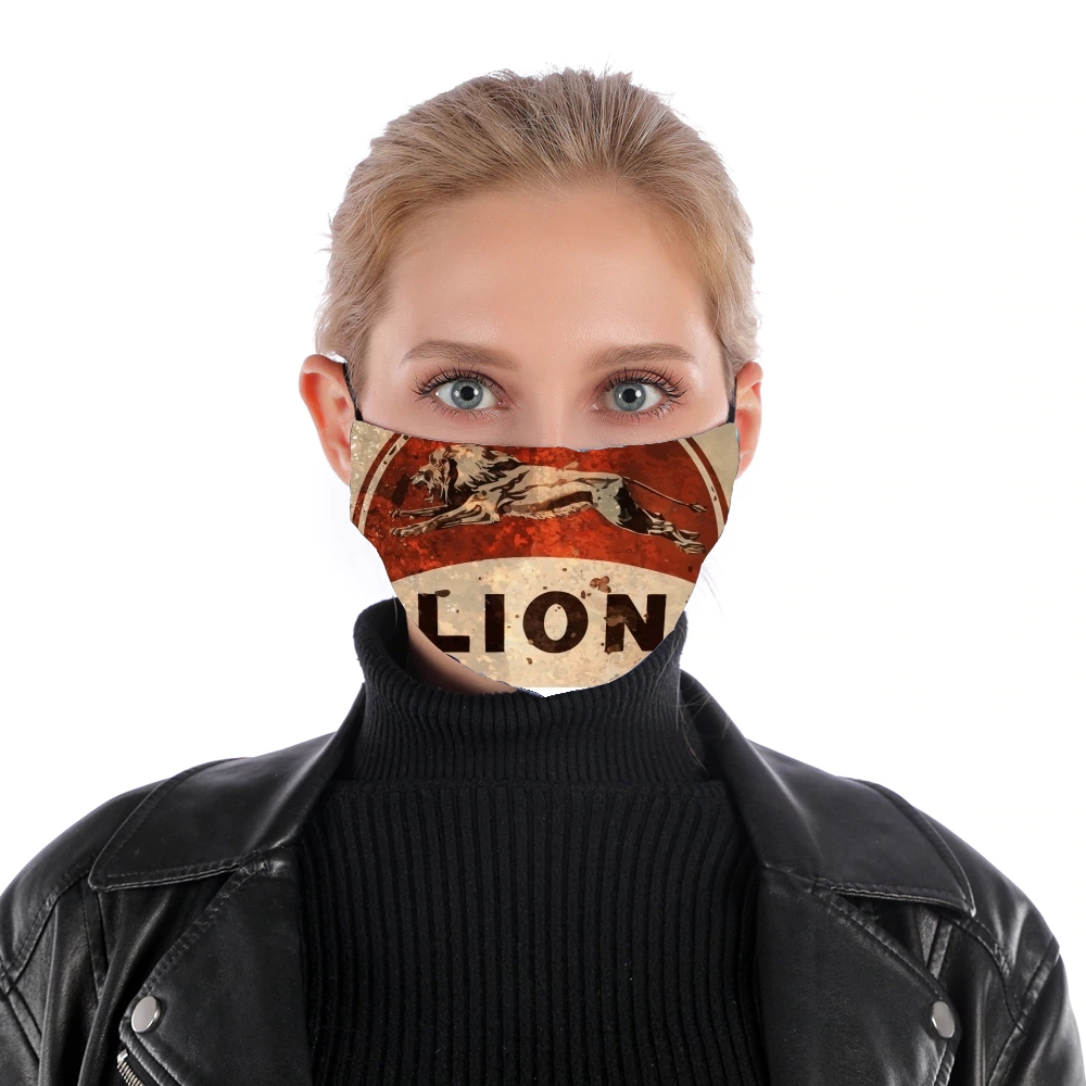  Vintage Gas Station Lion for Nose Mouth Mask