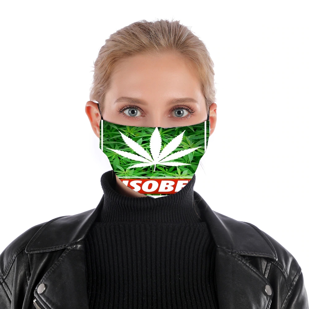  Weed Cannabis Disobey for Nose Mouth Mask