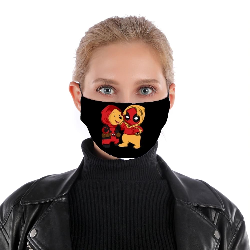  Winnnie the Pooh x Deadpool for Nose Mouth Mask