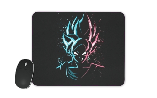  Black Goku Face Art Blue and pink hair for Mousepad
