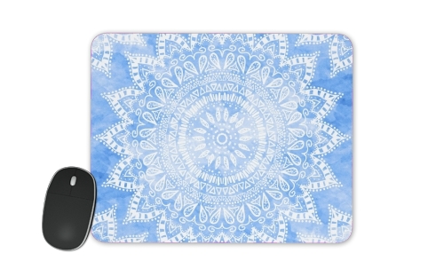  Bohemian Flower Mandala in Blue for Mousepad