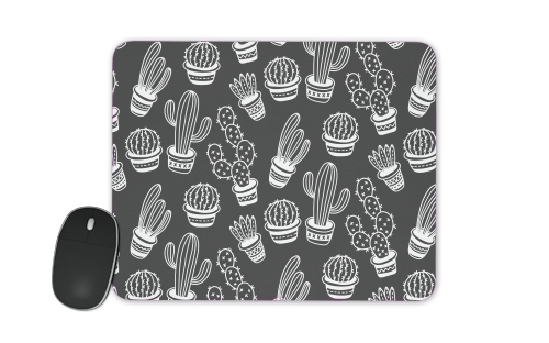  Cactus Pattern Black Vector for Mousepad