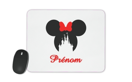  castle Minnie Face with custom name for Mousepad
