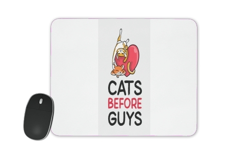  Cats before guy for Mousepad