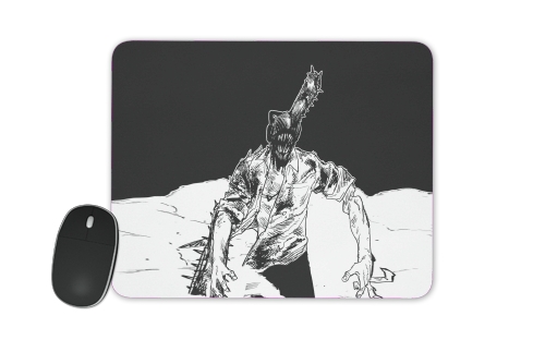  chainsaw man black and white for Mousepad