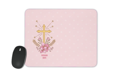  Communion cross with flowers girl for Mousepad