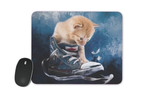  Cute kitten plays in sneakers for Mousepad