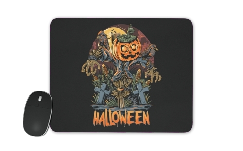 Halloween Pumpkin Crow Graveyard for Mousepad