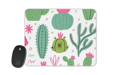  Minimalist pattern with cactus plants for Mousepad