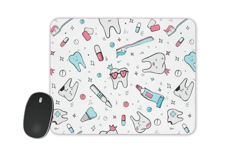  Seamless dental pattern with teeth toothpaste for Mousepad