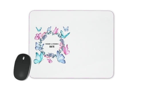  Watercolor Butterfly wedding invitation for Mousepad