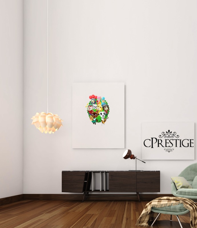  Animal Crossing Artwork Fan for Art Print Adhesive 30*40 cm