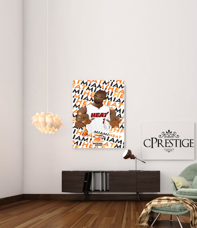  Basketball Stars: Chris Bosh - Miami Heat for Art Print Adhesive 30*40 cm