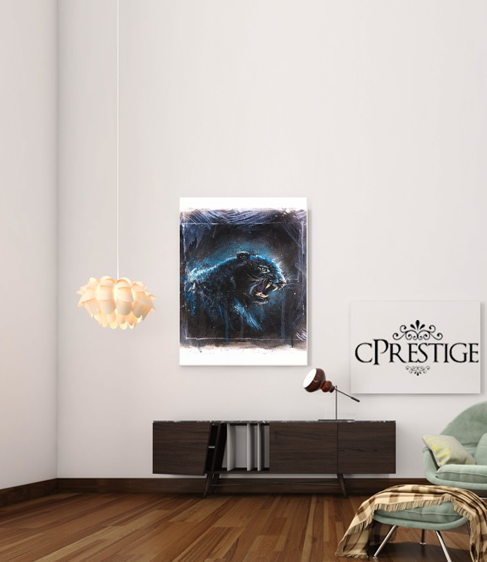  black Panther for Art Print Adhesive 30*40 cm
