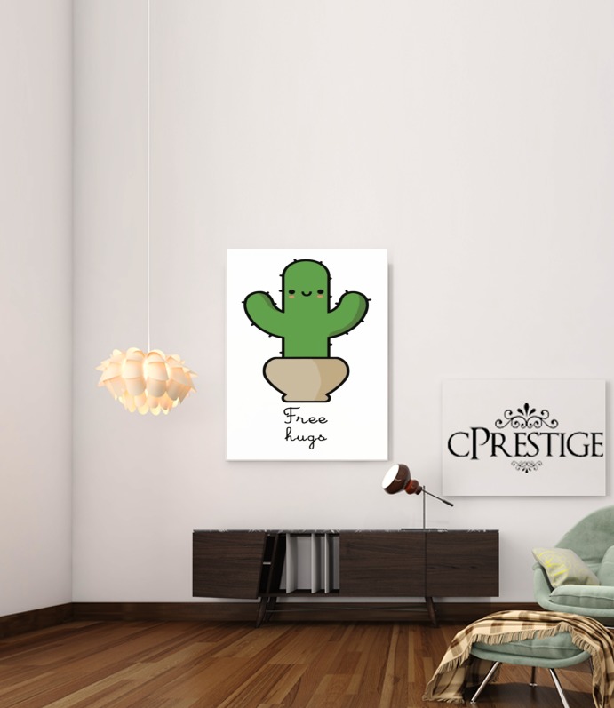  Cactus Free Hugs for Art Print Adhesive 30*40 cm