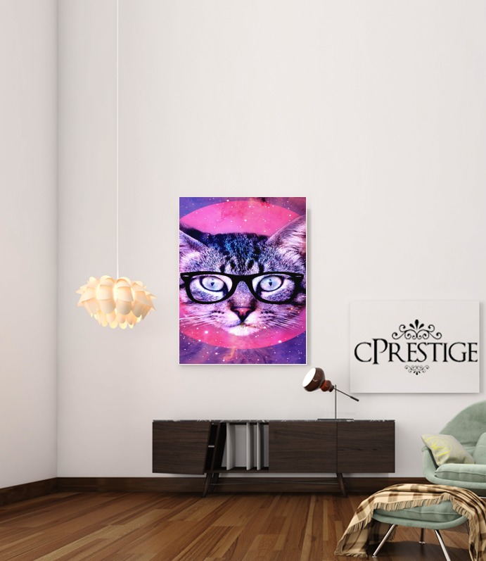  Cat Hipster for Art Print Adhesive 30*40 cm