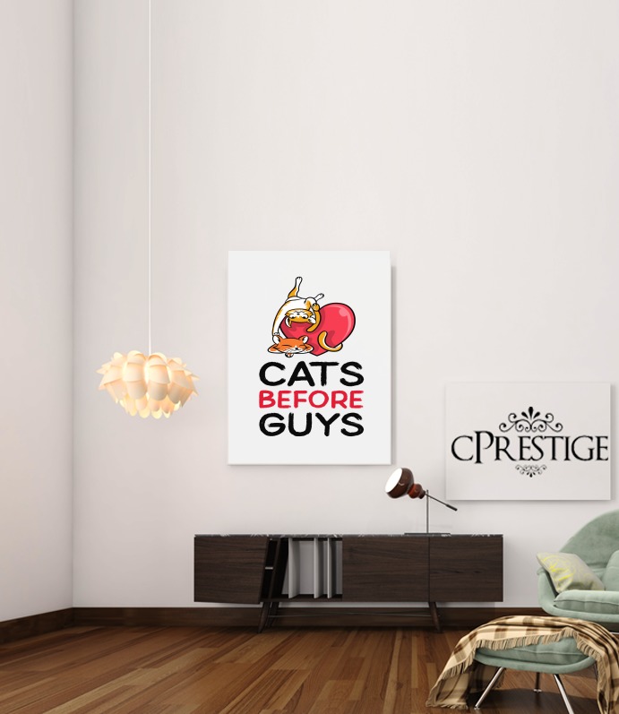  Cats before guy for Art Print Adhesive 30*40 cm