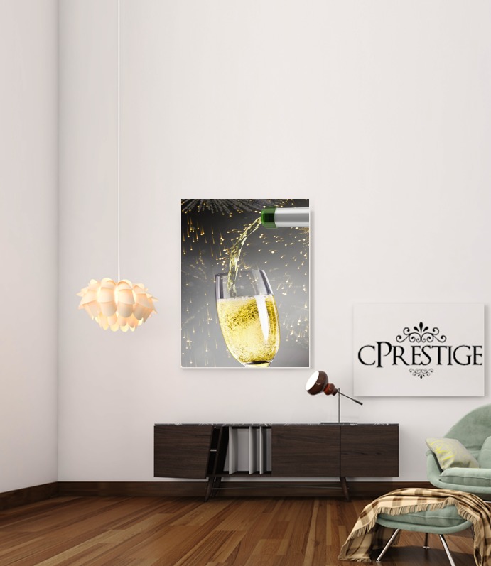  Champagne is Party for Art Print Adhesive 30*40 cm