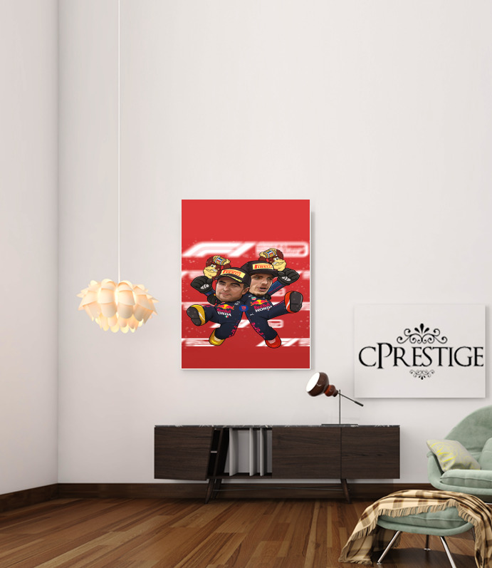  Checo Perez And Max Verstappen for Art Print Adhesive 30*40 cm