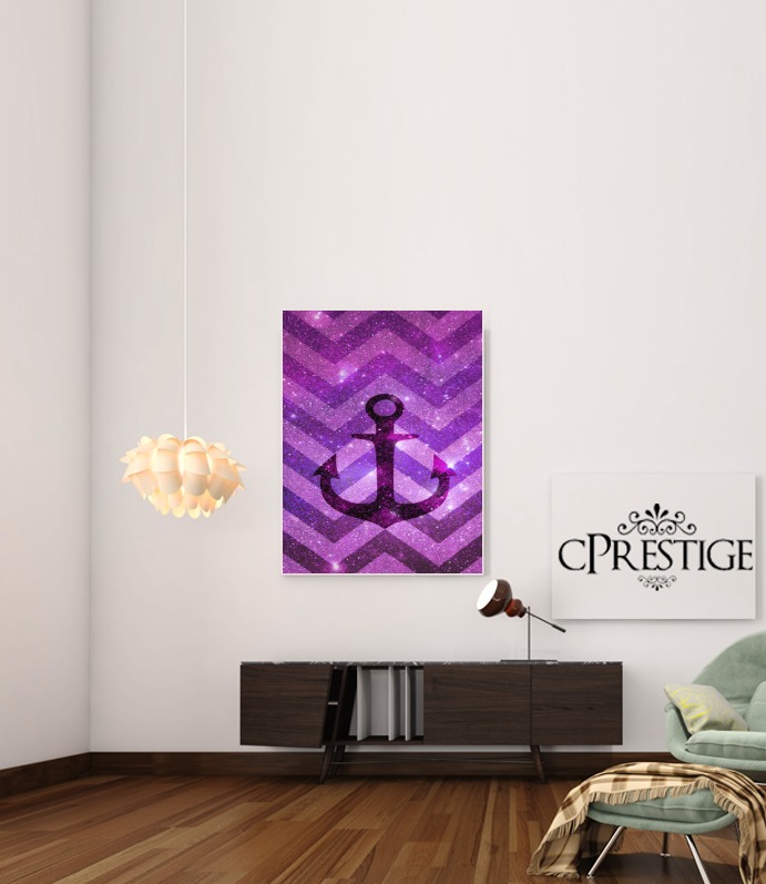  Anchor Chevron Purple for Art Print Adhesive 30*40 cm