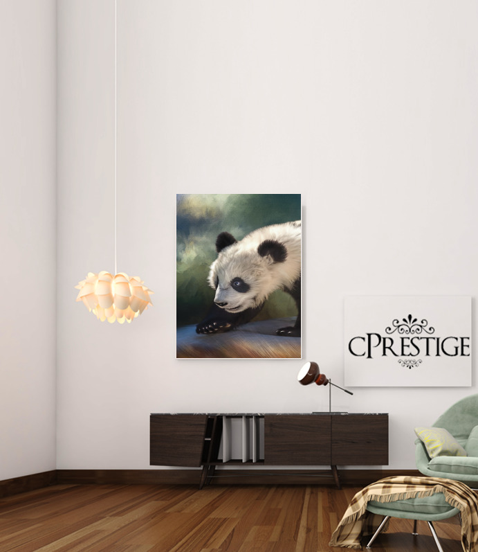  Cute panda bear baby for Art Print Adhesive 30*40 cm