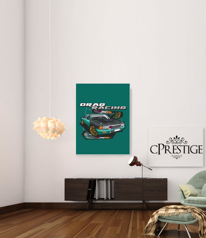  Drag Racing Car for Art Print Adhesive 30*40 cm