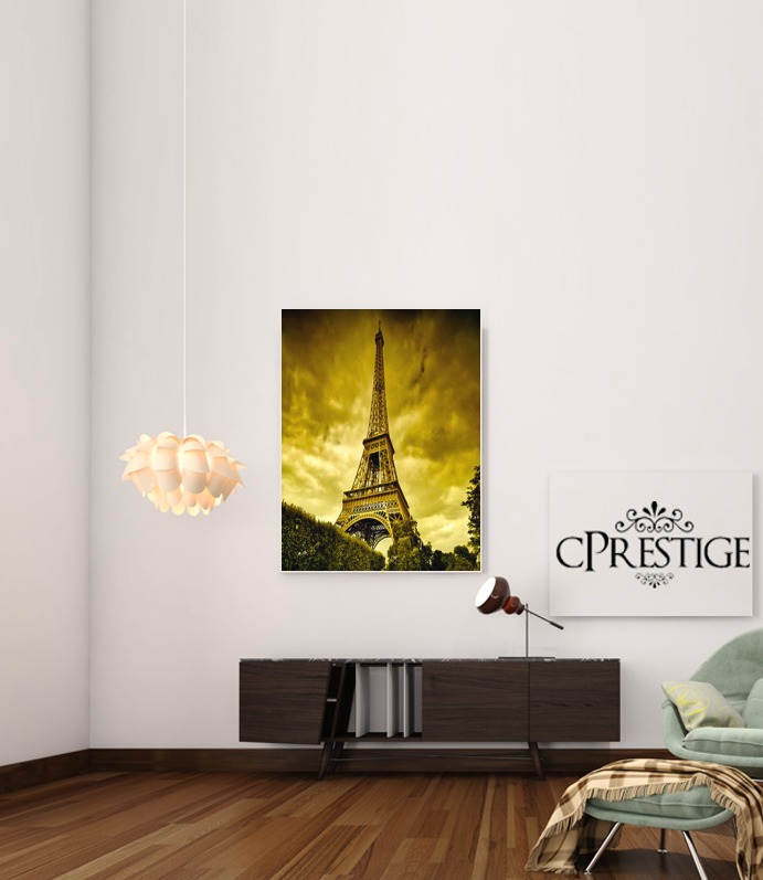  Eiffel Tower By Night from Paris for Art Print Adhesive 30*40 cm