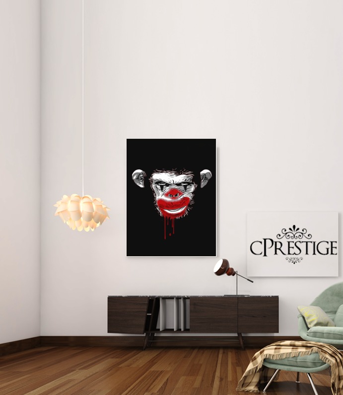  Evil Monkey Clown for Art Print Adhesive 30*40 cm