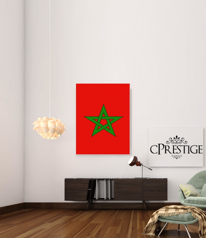  Flag Morocco for Art Print Adhesive 30*40 cm